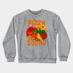 Pizza Squad, Pizza Ingredients for Pizza Lover Funny Crewneck Sweatshirt